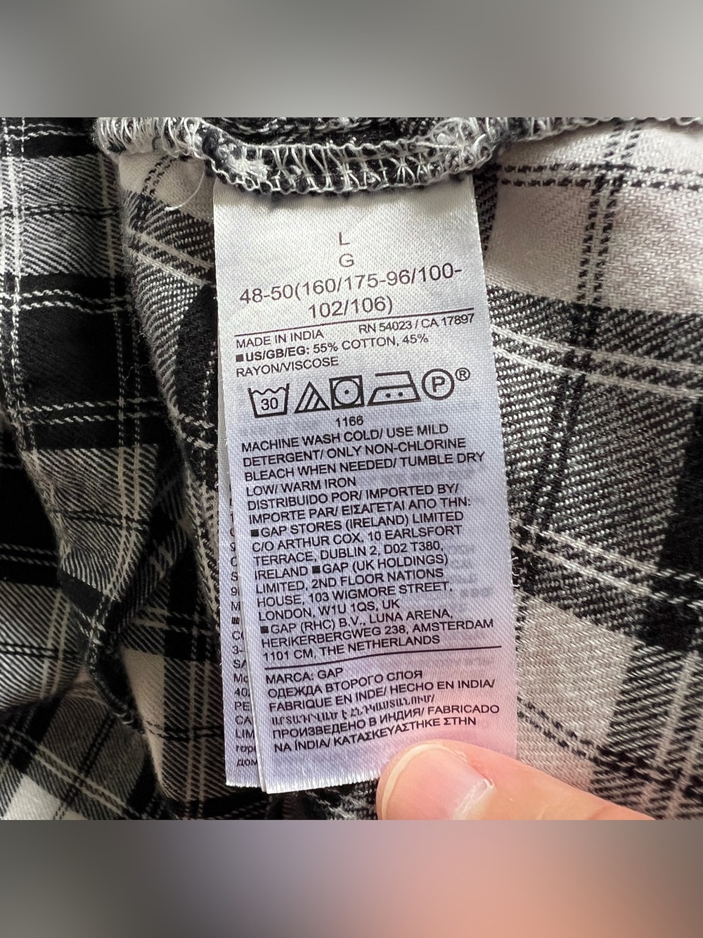 GAP Plaid Flannel Drop Waist Shirt Dress Cottage Preppy Minimalist Indie Sz L - Picture 8 of 8